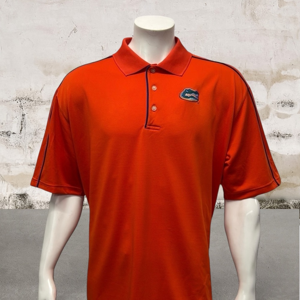 University of Florida Gators UF PGA Tour Orange Embroidered Golf Polo Shirt XXL